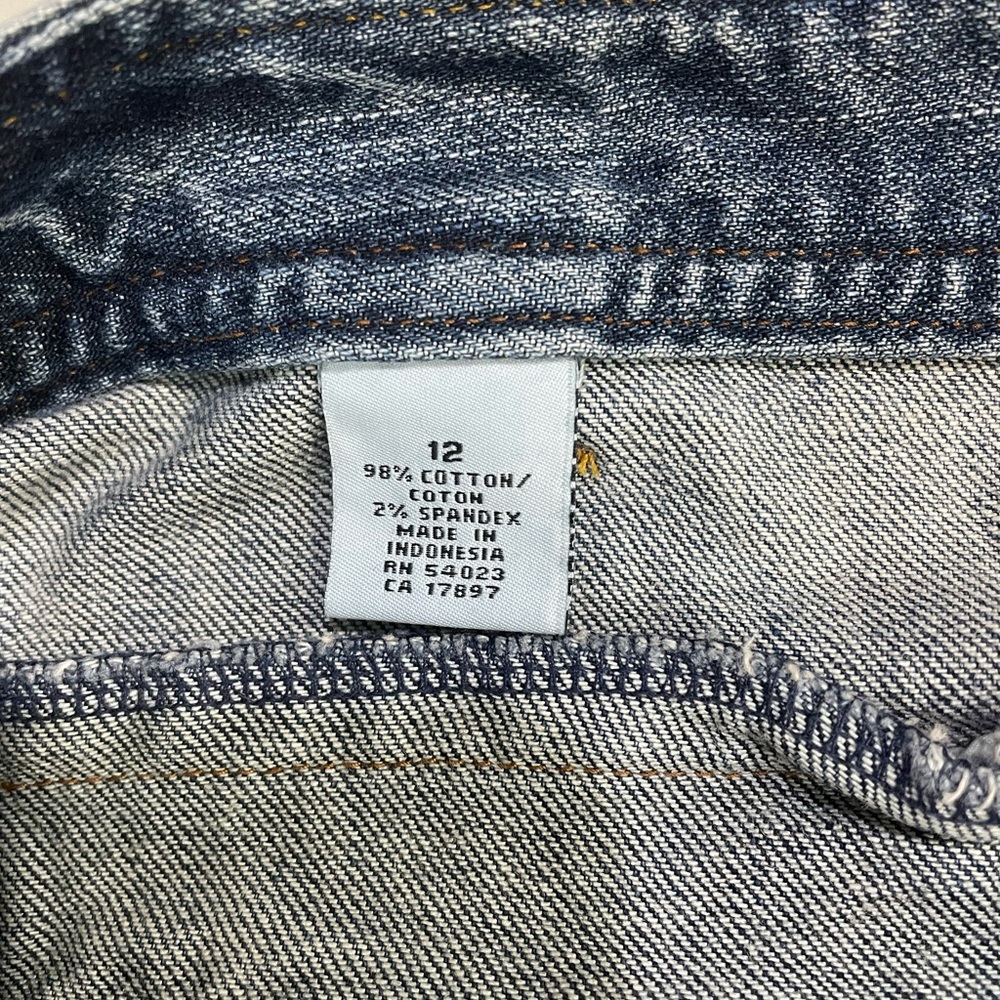 Old Navy Denim Long Shorts Distressed Womens Size 12  #5044 - Picture 4 of 13